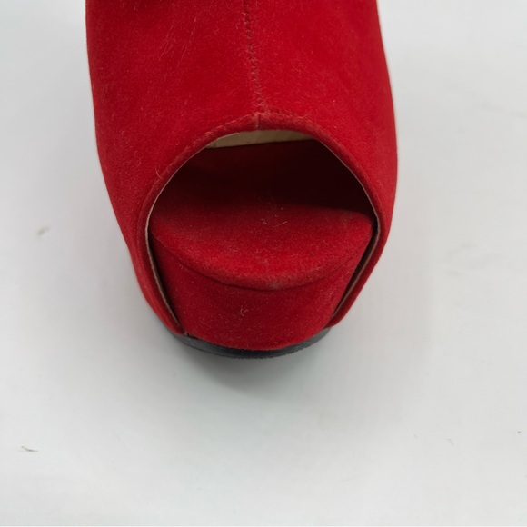 Luichiny Block Heel Painted Toes Block Heel Platform Booties Size 7 - Picture 5 of 11